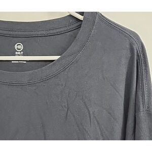 HB‎ Men's Long Sleeve Crew Neck Navy Cotton Polyester Shirt Size 3XLT